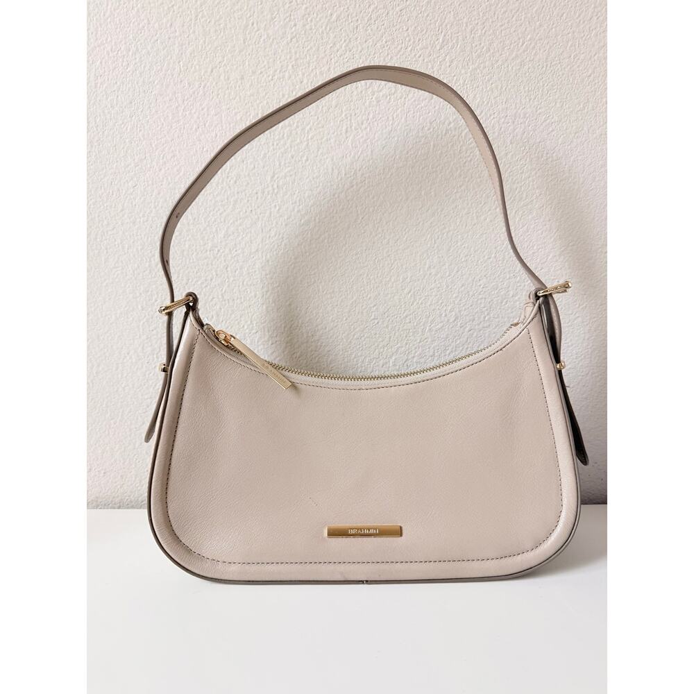 BRAHMIN Kyrie BRINDLE MOONSTONE Smooth Leather Shoulder Bag $295